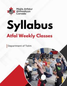 Atfal Weekly Class Syllabus